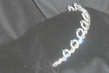 Side view Diamante & Pearl Beads Tiara