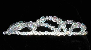 Small  tiara with iridescent "BUBBLE" beads